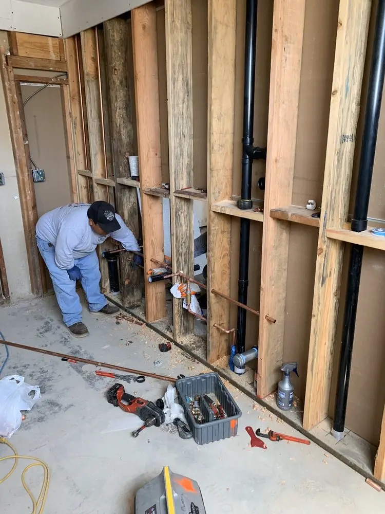 Commercial rough-in plumbing for Water Heater Replacement in Jones Beach